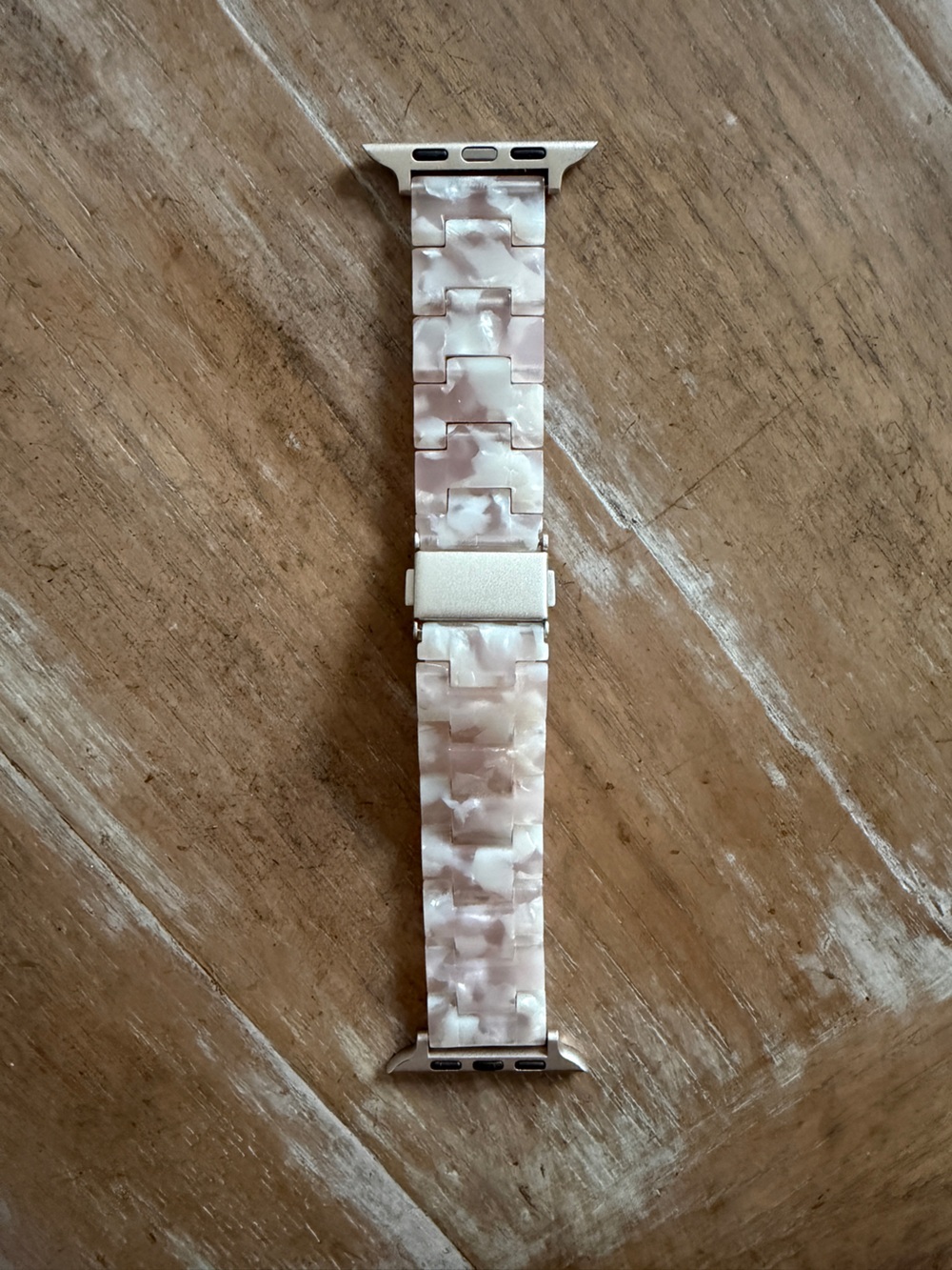 Women’s Apple Watch Band- Pearl Pink White